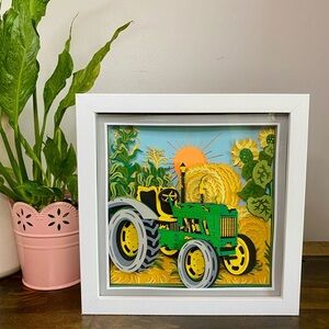 3D John Deere Tractor Shadowbox